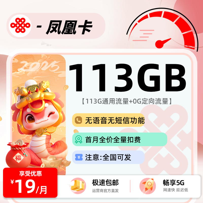 10.9联通凤凰卡【无短信无语音】-流量卡